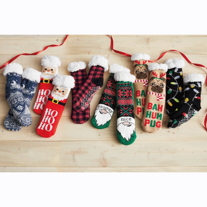 Holiday Slipper Socks, , large