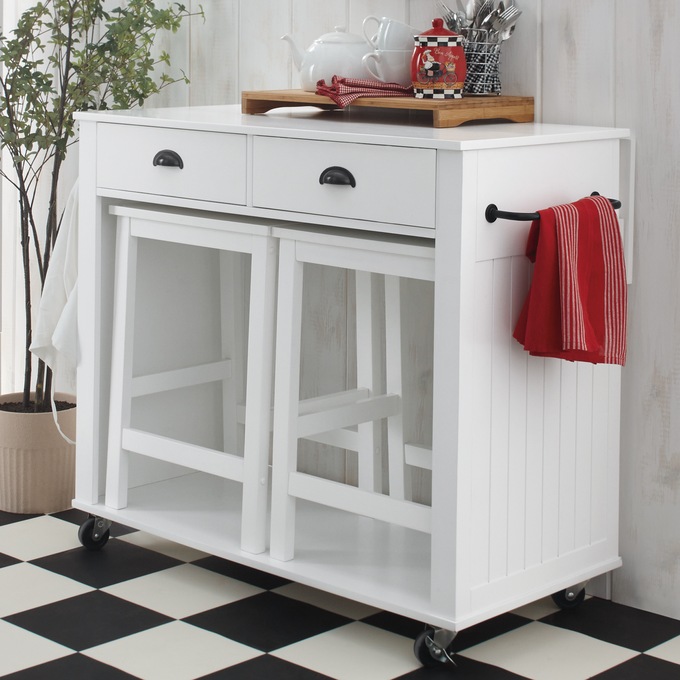 Miller Kitchen Island With Stools, , large