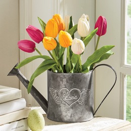Decorative Watering Can Tulips D&eacute;cor, , large
