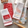 Personalized Set of 2 Seasonal Kitchen Towels, , large