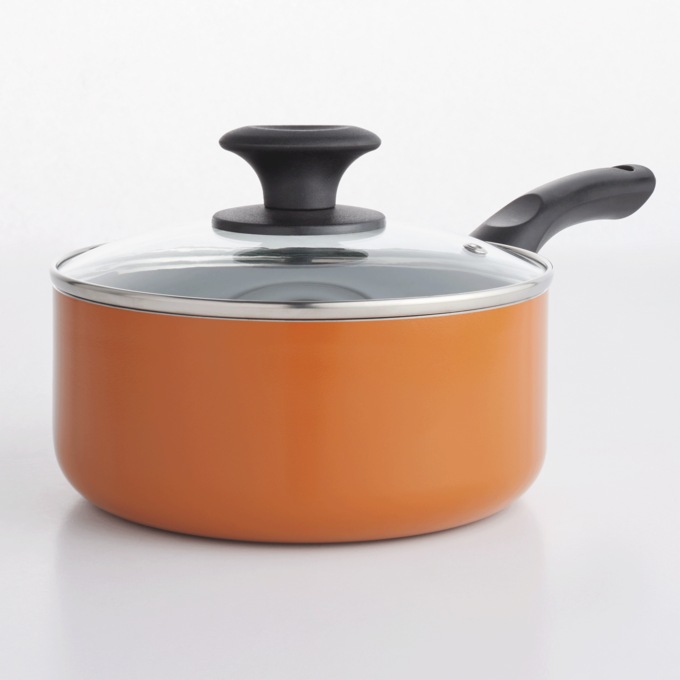 Ginny's 24-Piece Nonstick Kitchen Essentials Cookware Set, Sunset Orange, large