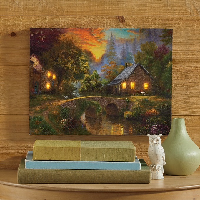 Lit Cabin Escape Wall Art, , large
