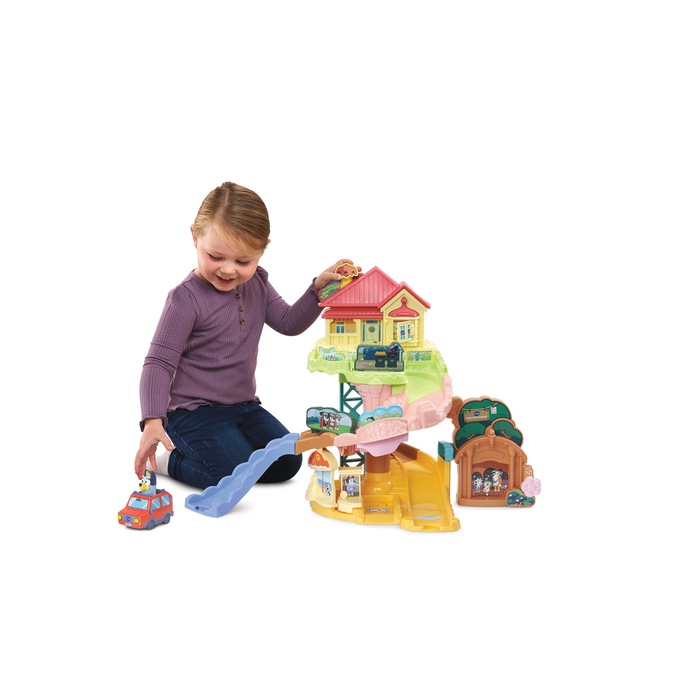 VTech Go! Go! Smart Wheels Bluey Road Trip Playset, , large
