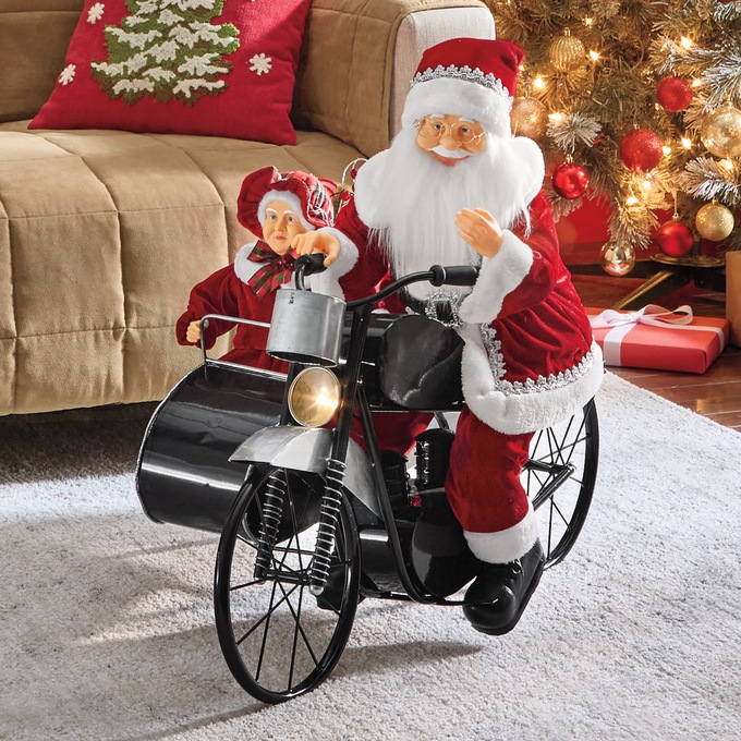 Santa on Motorcycle, , large