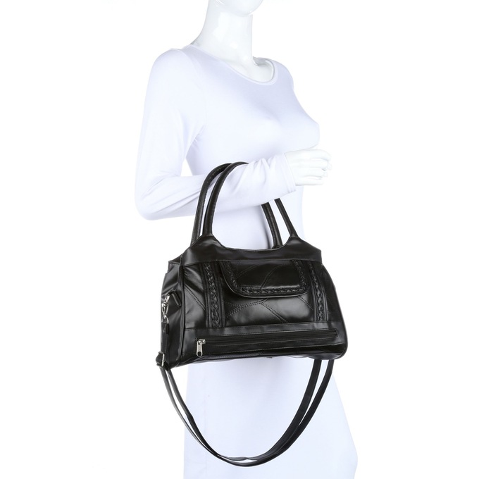Leather Bag with Wallet and Umbrella, , large