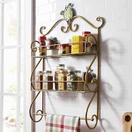 Leafy Apple Paper Towel Holder &amp; Spice Rack, , large