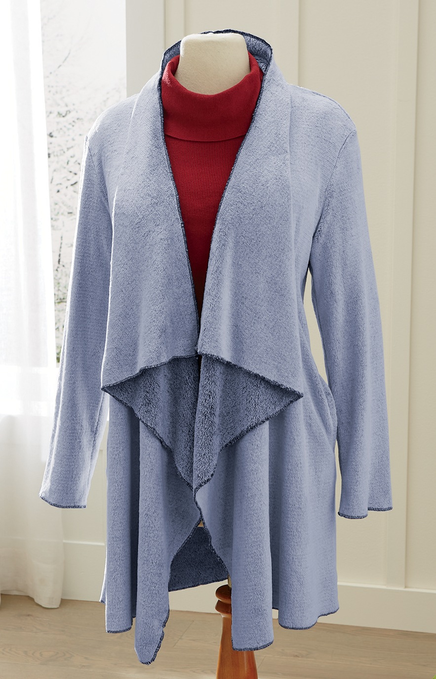 fleece lounge cardigan