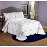 Gwen Embroidered Quilted Bedspread, , large