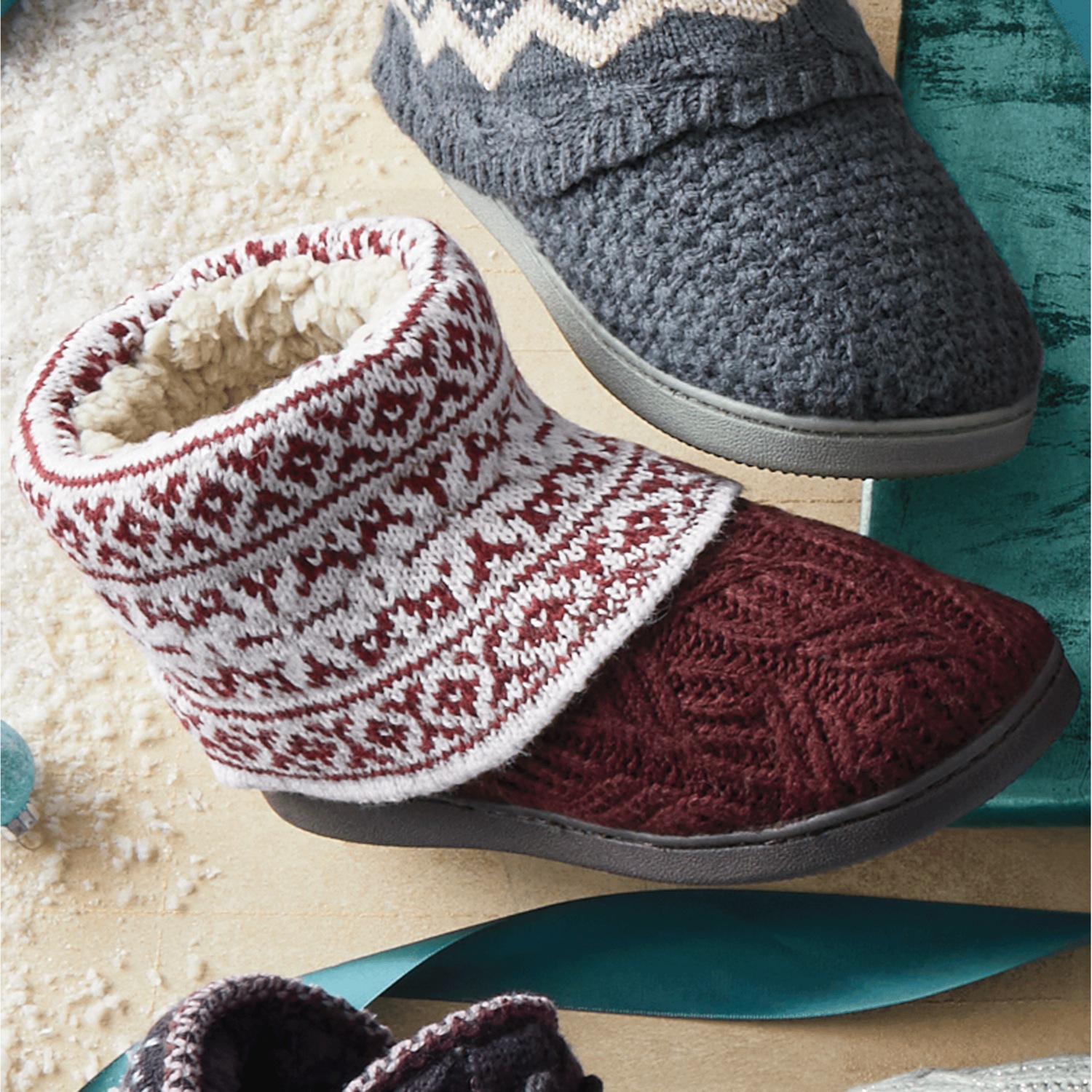 Men's muk luks knit bootie slippers cheap