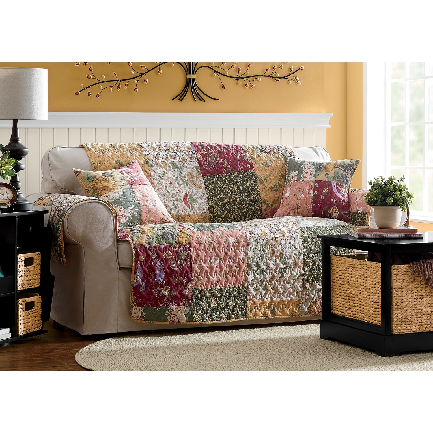 Quilt on on sale couch