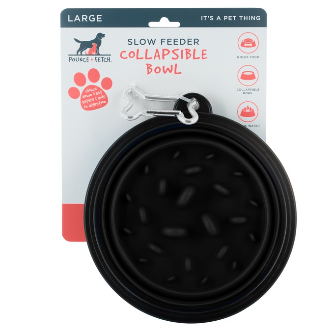 Slow Feeder Collapsible Bowl, , large