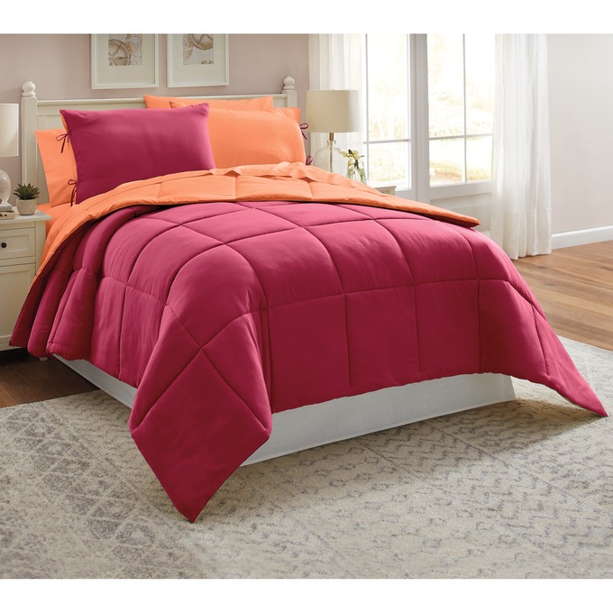 Color Connection Reversible Down-Alternative Comforter Set, , large