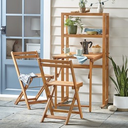 Folding Patio Workspace 3-Piece Set, , large