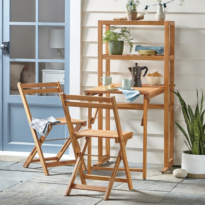 Folding Patio Workspace 3-Piece Set, , large