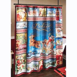 Holiday Shower Curtain, , large
