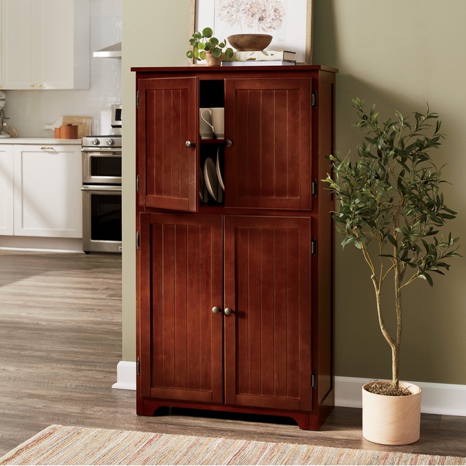 Four door store pantry cabinet