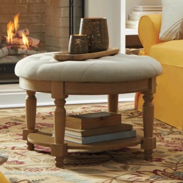Elise Upholstered Ottoman, , large
