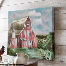 Hand-Painted Barn Canvas, , large