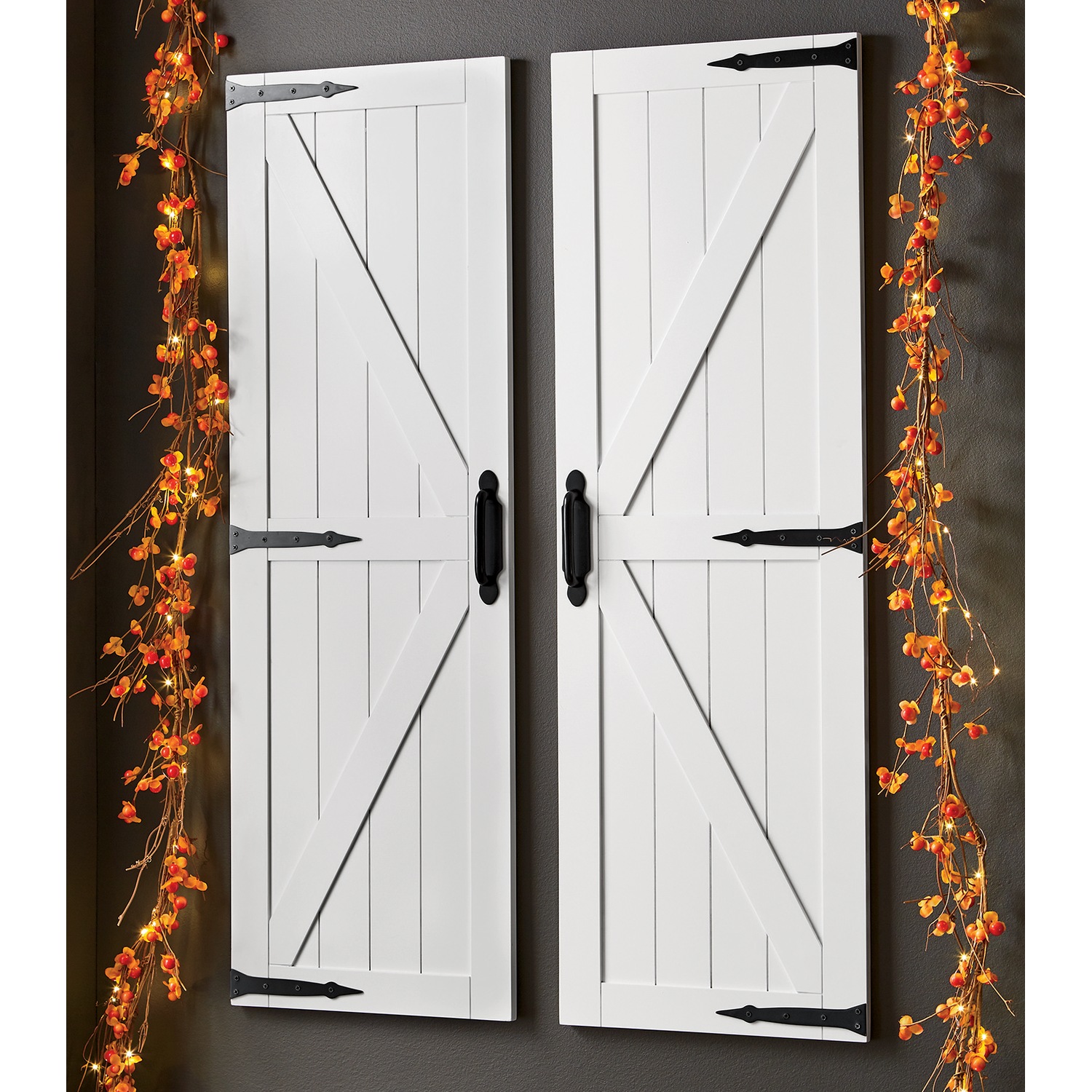 Set Of 2 White Beadboard Doors Country Door