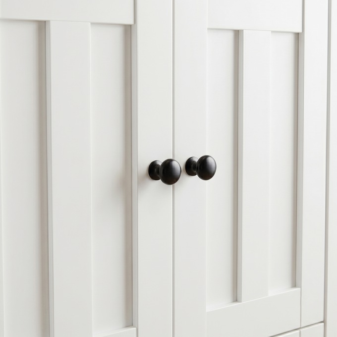 Katie Tall Cabinet with 8 Doors, Oak White, large
