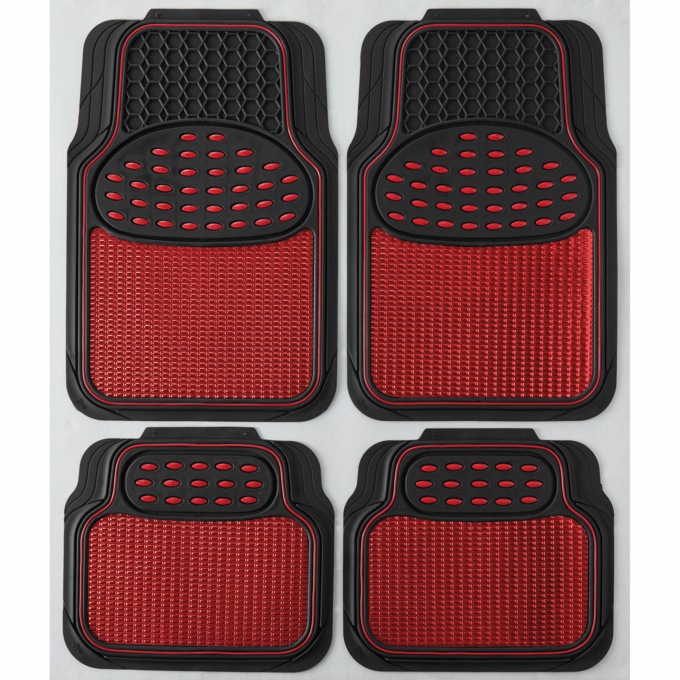 4-Piece Metallic Car Mat Set, , large