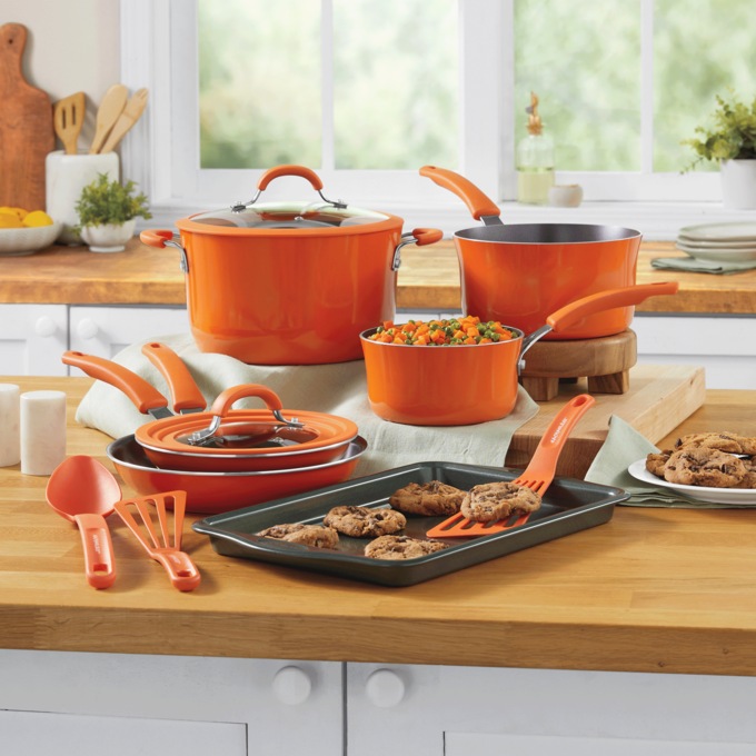 Rachael Ray Cook & Create 11-Piece Aluminum Cookware Set, , large