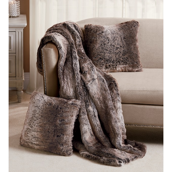 Faux-Fur Throw, , large