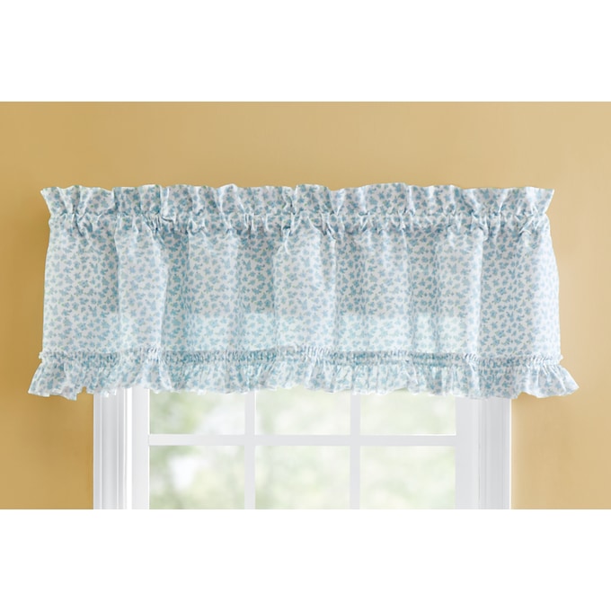 Mayfair Romantic Ruffled Semi-Sheer Cape Cod Valance, , large
