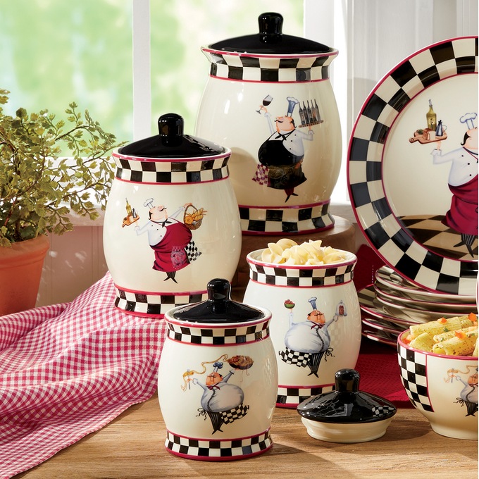 Bon Appetit Chef Canister Set Country Door