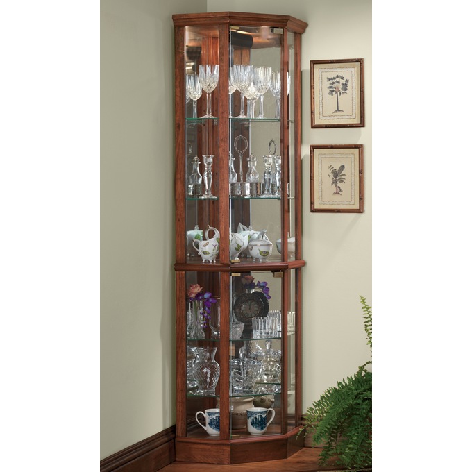 Tessa Lighted Corner Curio Country Door