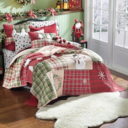 Holiday Patch Oversized Quilt, , large