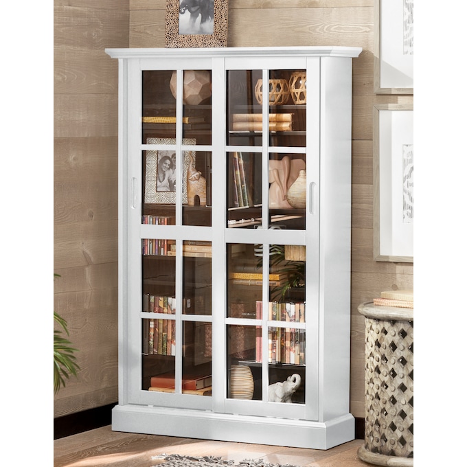 Merrick Sliding Door Media Cabinet Country Merrick Sliding Door Media Cabinet, White Media Cabinet With Sliding Glass Doors