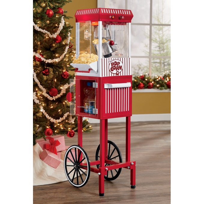 Nostalgia NKPCONCRT10RD Concession Popcorn Cart - Red