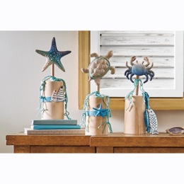 Set of 3 Coastal Figurines, , large