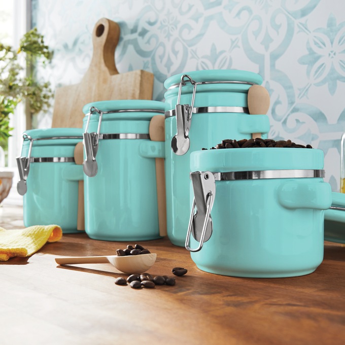 4-Piece Canister Set with Spoon, , large