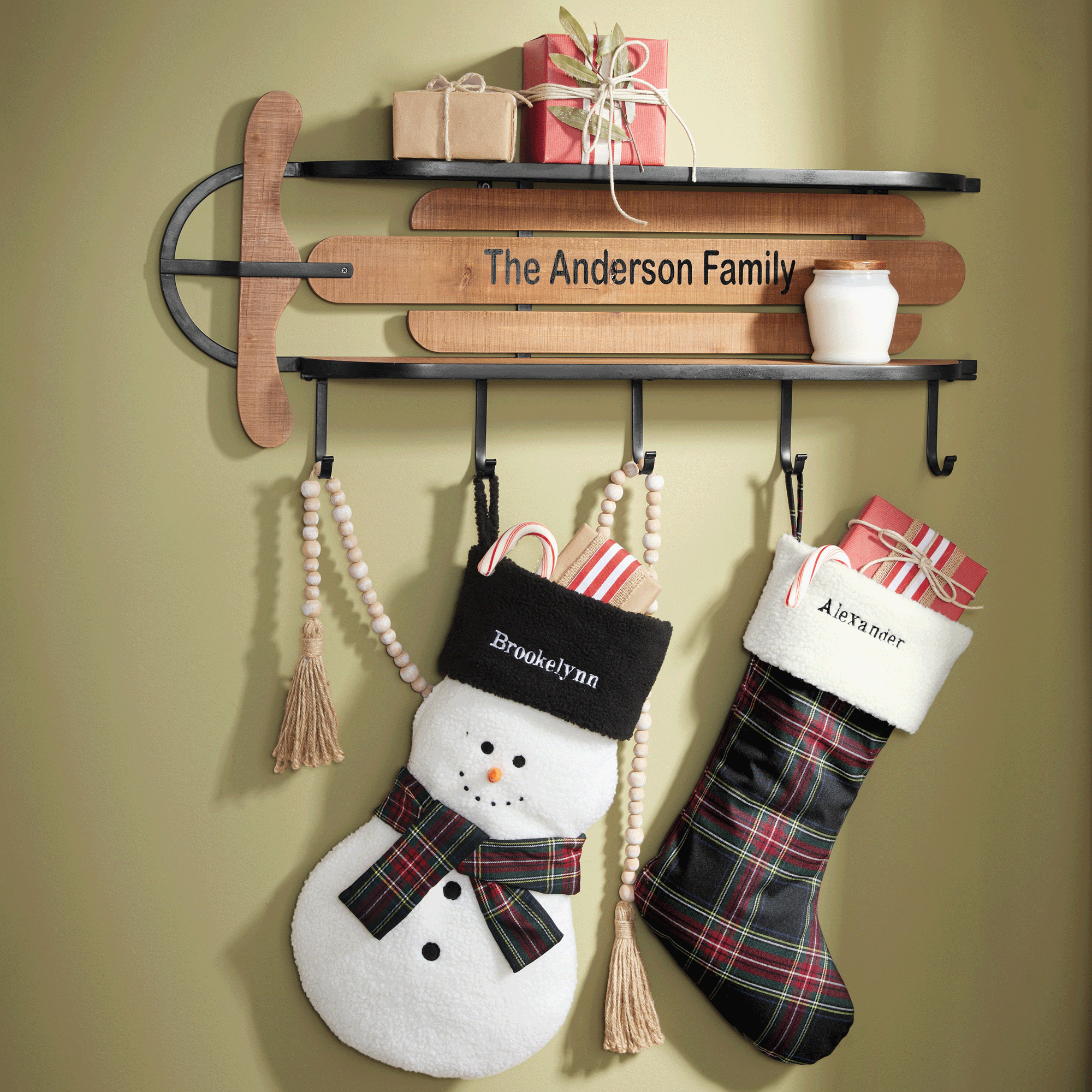 Sled Shelf with Hooks, , large