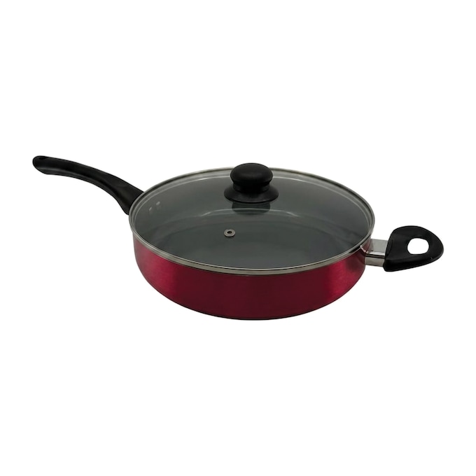 20-Piece Ceramic Metallic Cookware Set, Ruby, large