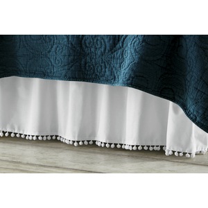 Ball-Fringe Bedskirt, , large