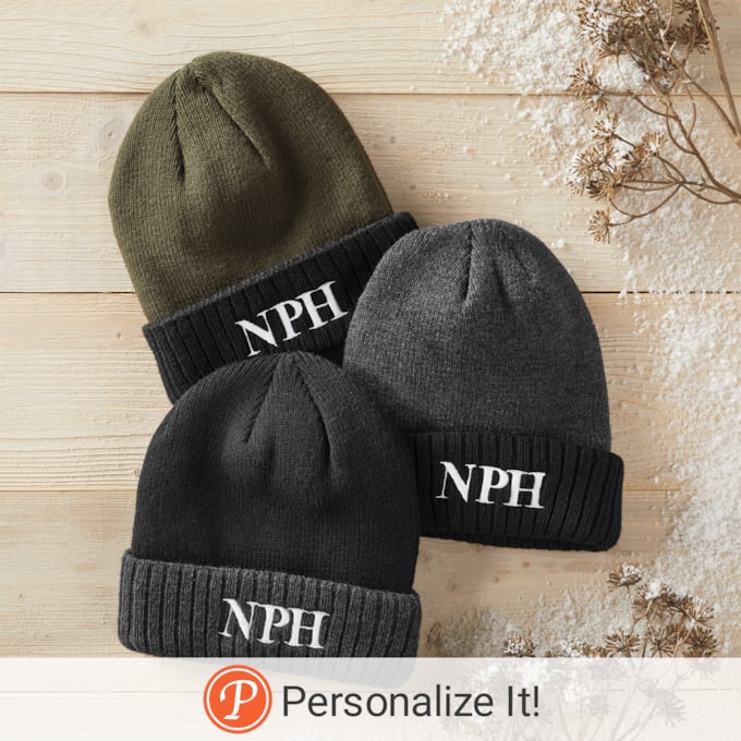 Personalized Mountain Trail Beanie, , large