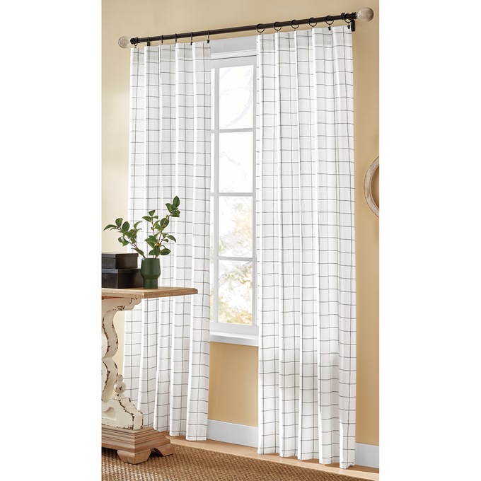 Windowpane Rod Pocket Panel, , large