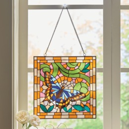 Stained Glass Butterfly Hanging, , large