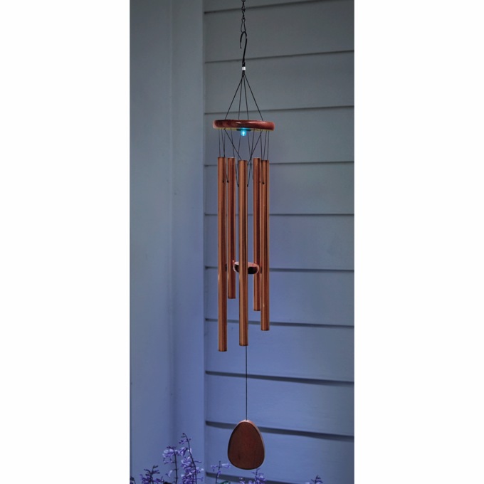 Solar Color-Changing Wind Chime, , large