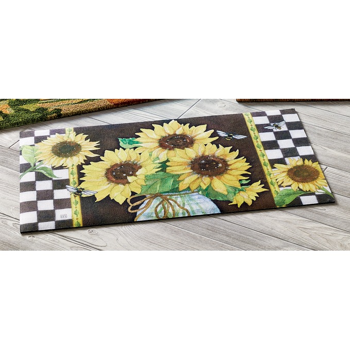 Sunflower Bouquet Indoor/Outdoor Mat - 18" X 30, , large