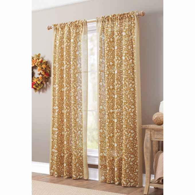 Autumn Gingham Border Panel, , large