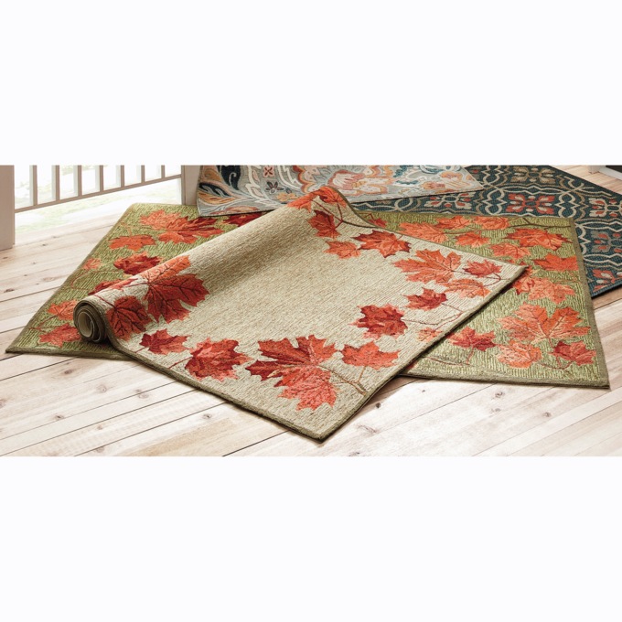 Ravella Fall Leaves Indoor/Outdoor Rug, , large
