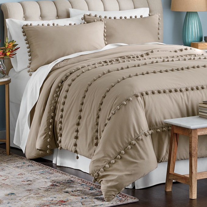 Elly Pom-Pom Comforter, , large