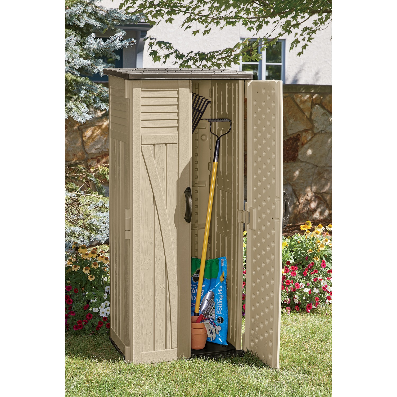 Suncast Vertical Shed Country Door