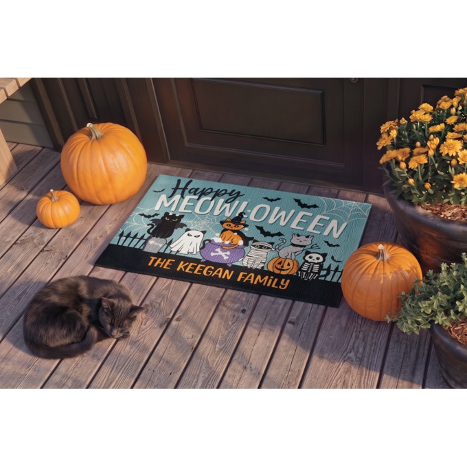 Personalized Halloween Pet Indoor/Outdoor Mat - 18" x 27", , large