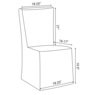 Gingham Check Dining Chair Cover, , large