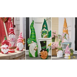 Set of 3 Large Valentine, Leprechaun and Bunny Gnomes or Buy all 3!, , large